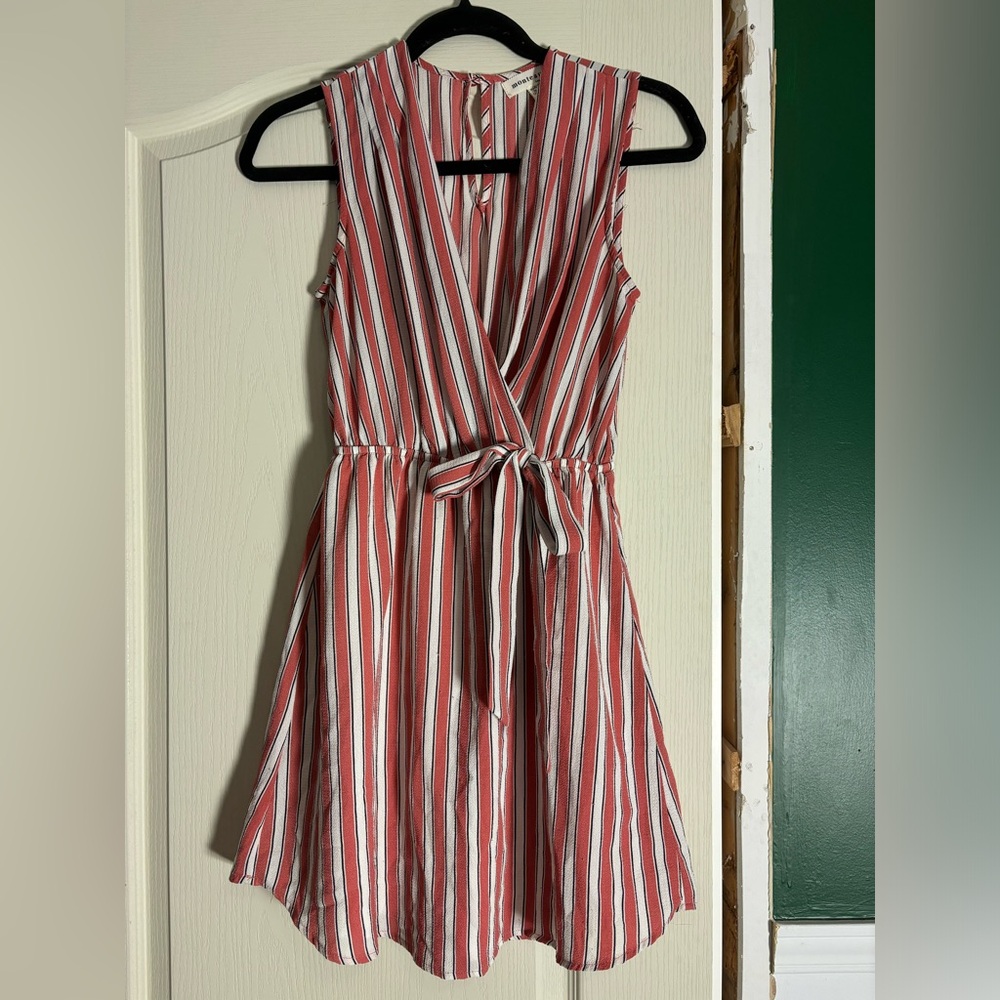 Monteau - size S - short  salmon and white stripe - dress